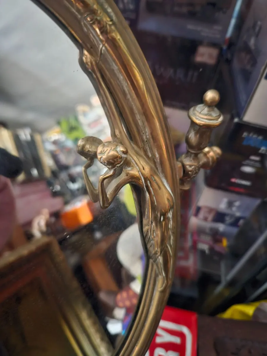 Vintage Antique Art Nouveau Mirror - Image 4