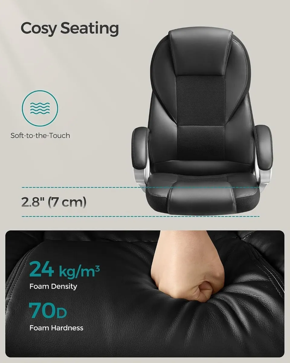 Comfortable Ergonomic Desk Chair Black - Image 4
