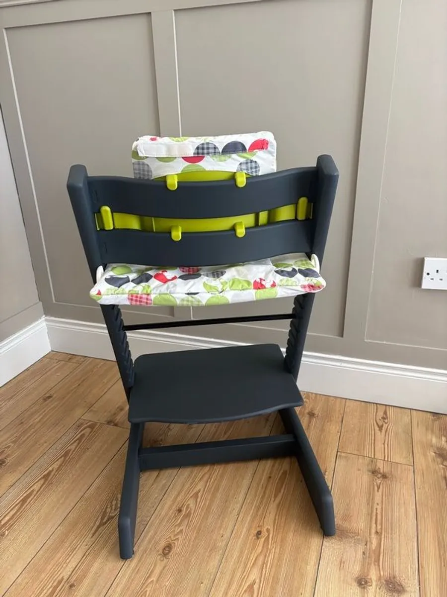 Stokke Tripp Trapp High Chair with Baby Set, Harness & Cushion - Image 2