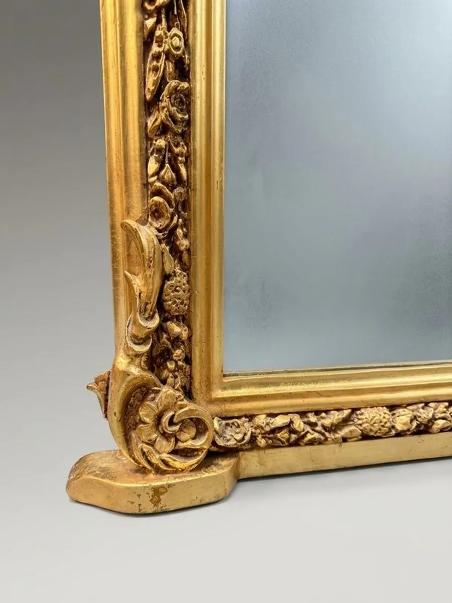 Victorian Style Giltwood Overmantel Mirror - Image 2