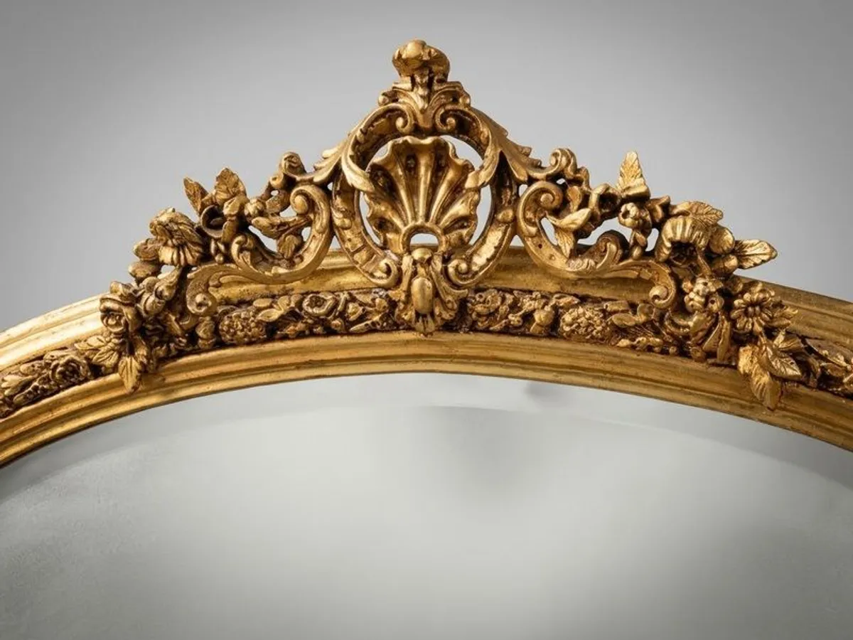 Victorian Style Giltwood Overmantel Mirror - Image 3