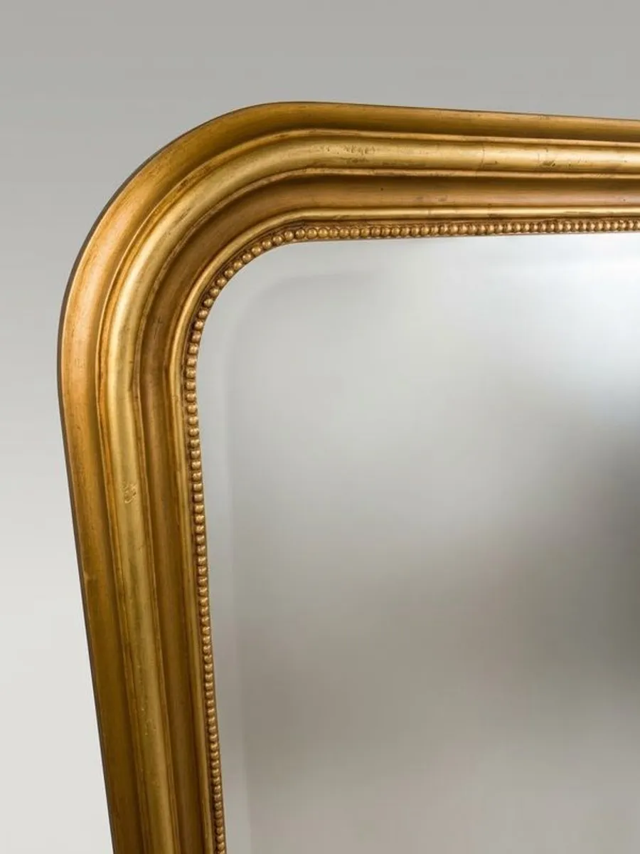 French Style Arched Giltwood Mirror - Image 3