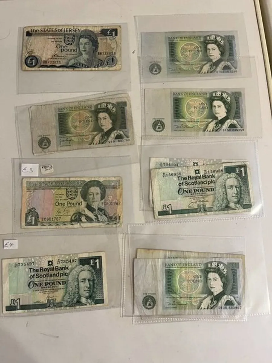 Bank Of England/Scotland/Jersey Notes - 3E Each - Image 1