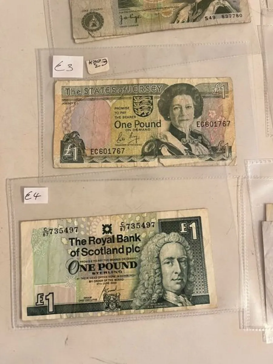 Bank Of England/Scotland/Jersey Notes - 3E Each - Image 4