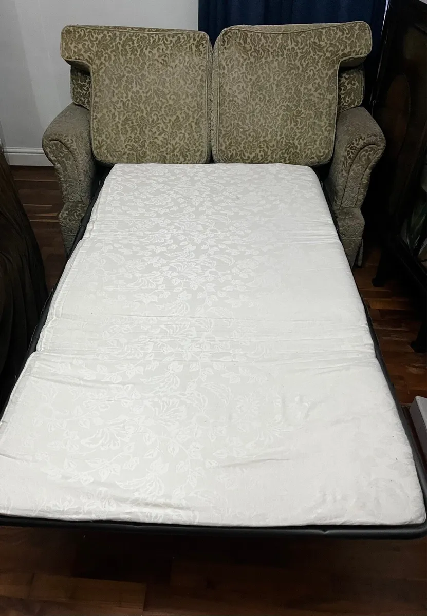 FREE Textured velvet Floral vintage Sofa/bed - Image 4