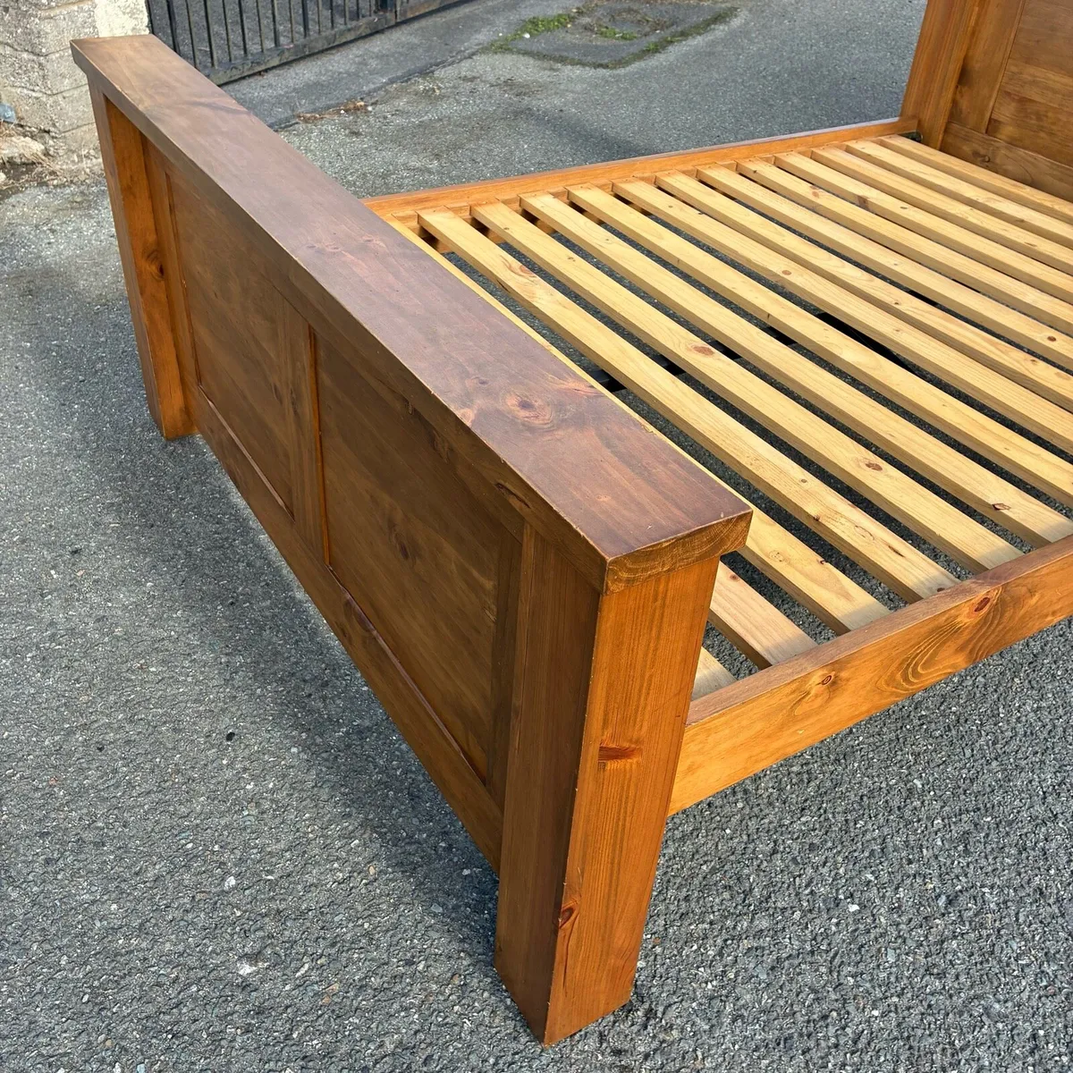 Solid pine Double Bed frame - Image 4