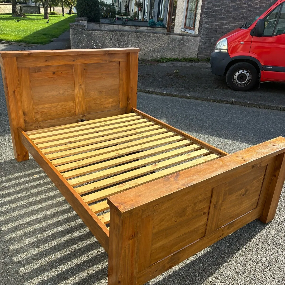 Solid pine Double Bed frame - Image 2