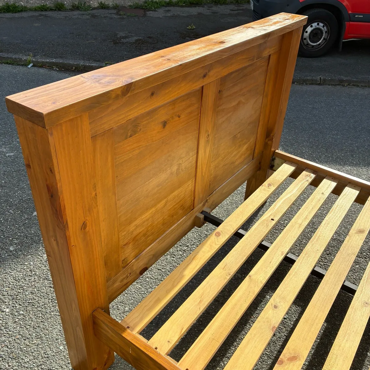 Solid pine Double Bed frame - Image 3