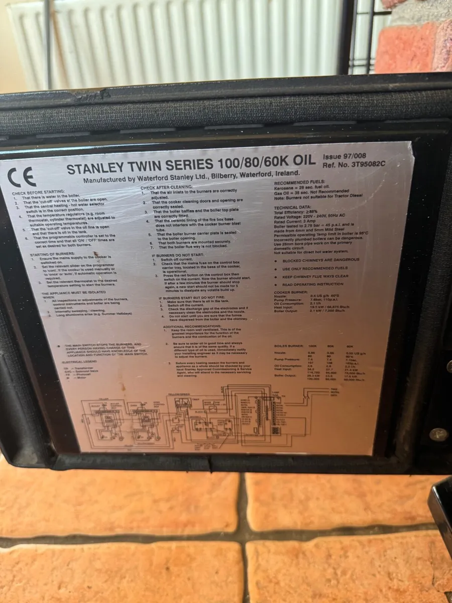 Waterford Stanley Twin Series Oil Range Cooker – 1 - Image 3