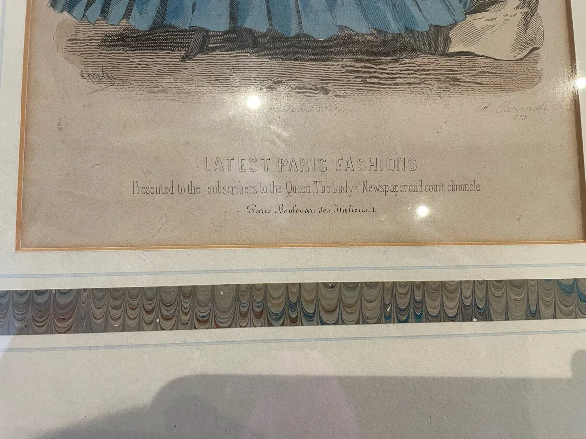 Original 19th Century Fashion Plate - Image 3