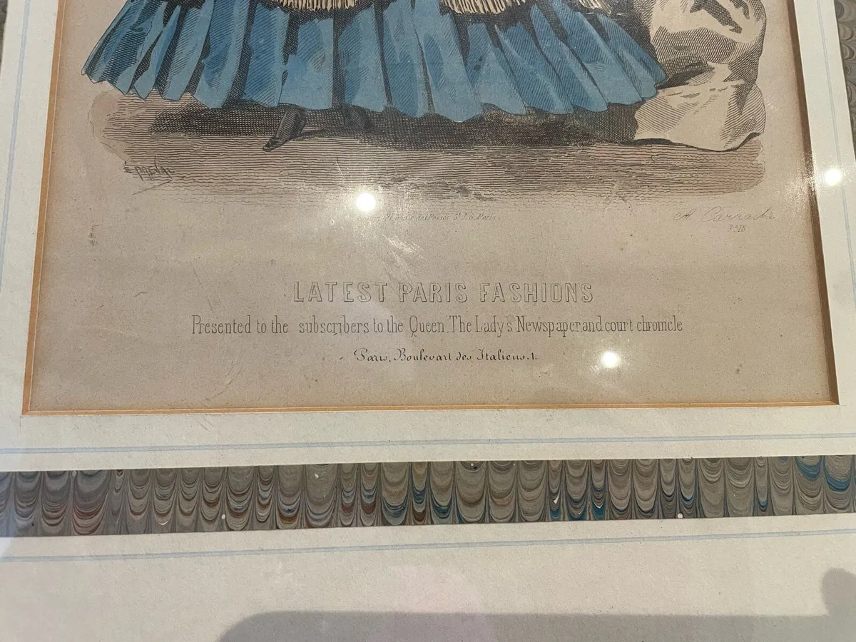 Original 19th Century Fashion Plate - Image 4