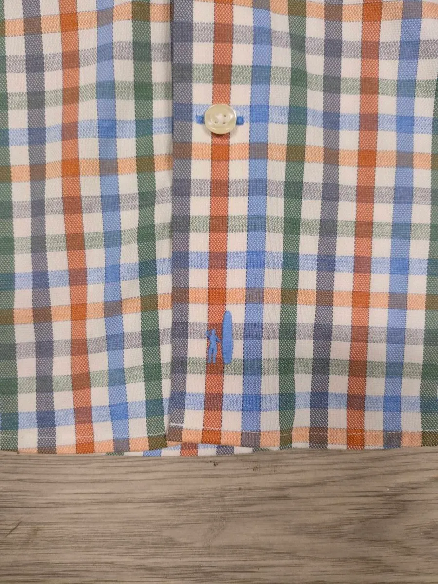 NEW Johnnie-O Rayon Check Shirt Mens Medium - Image 3