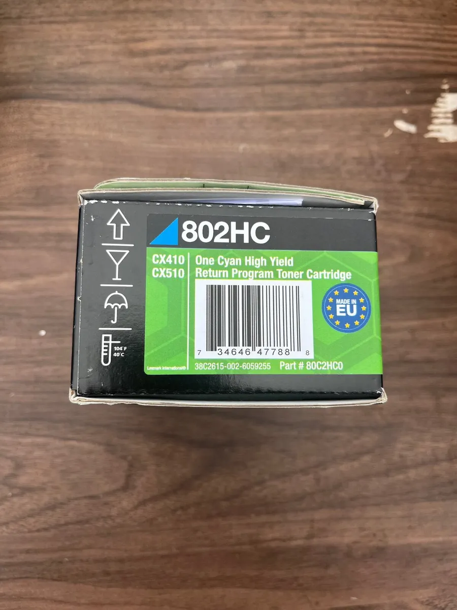 Lexmark 802HC Cyan Ink Toner - Image 1