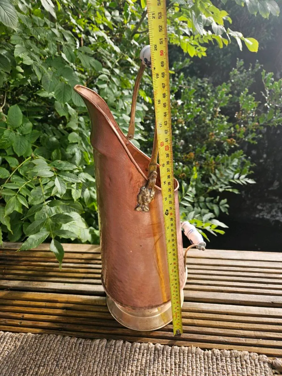 Antique Copper & Brass Coal Scuttle - Delivered - Image 2