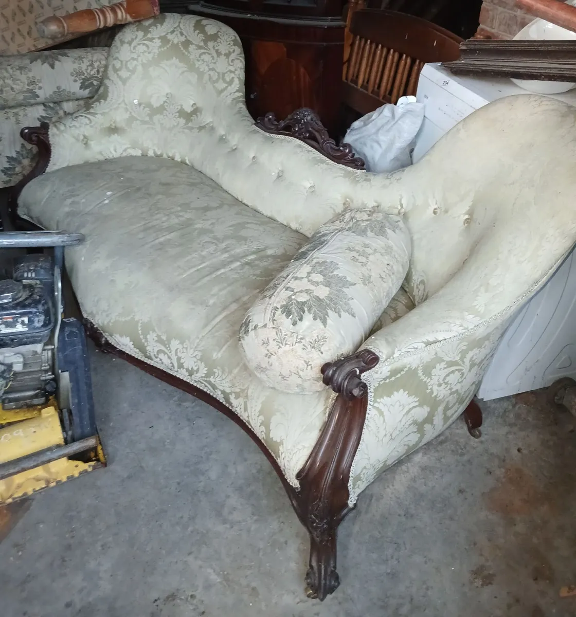 🛋️ VINTAGE ORNATE CHAISE LONGUE TIMELESS CRAFTSMA - Image 2