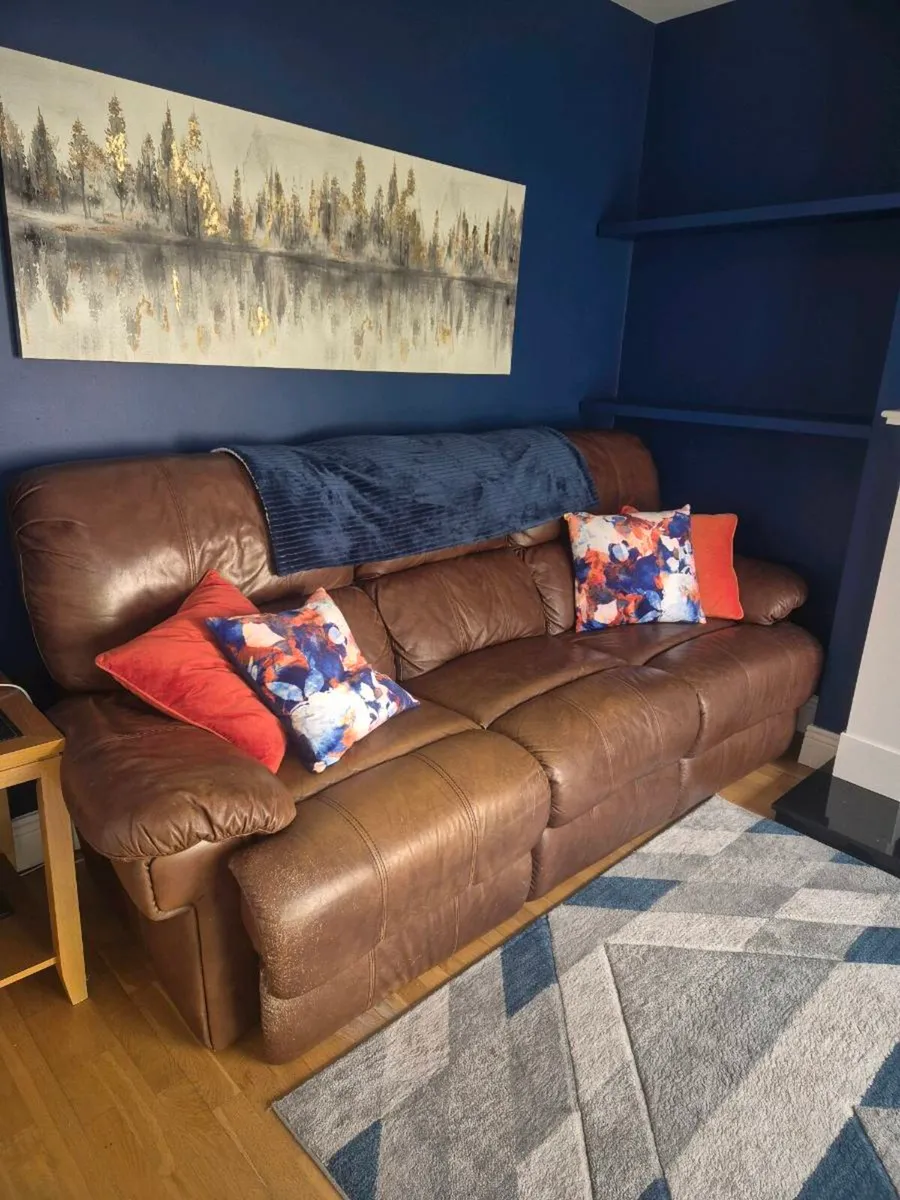 Leather Recliner Sofa - Image 1