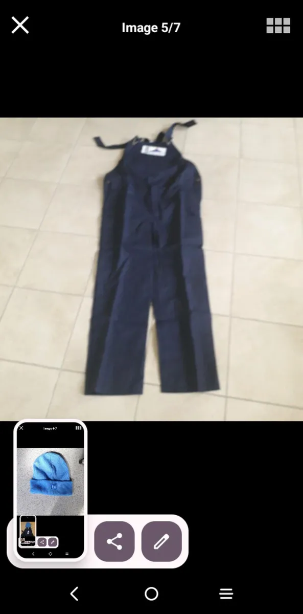 LARGE.  BIB. AND. BRACE.  OVERALLS - Image 1