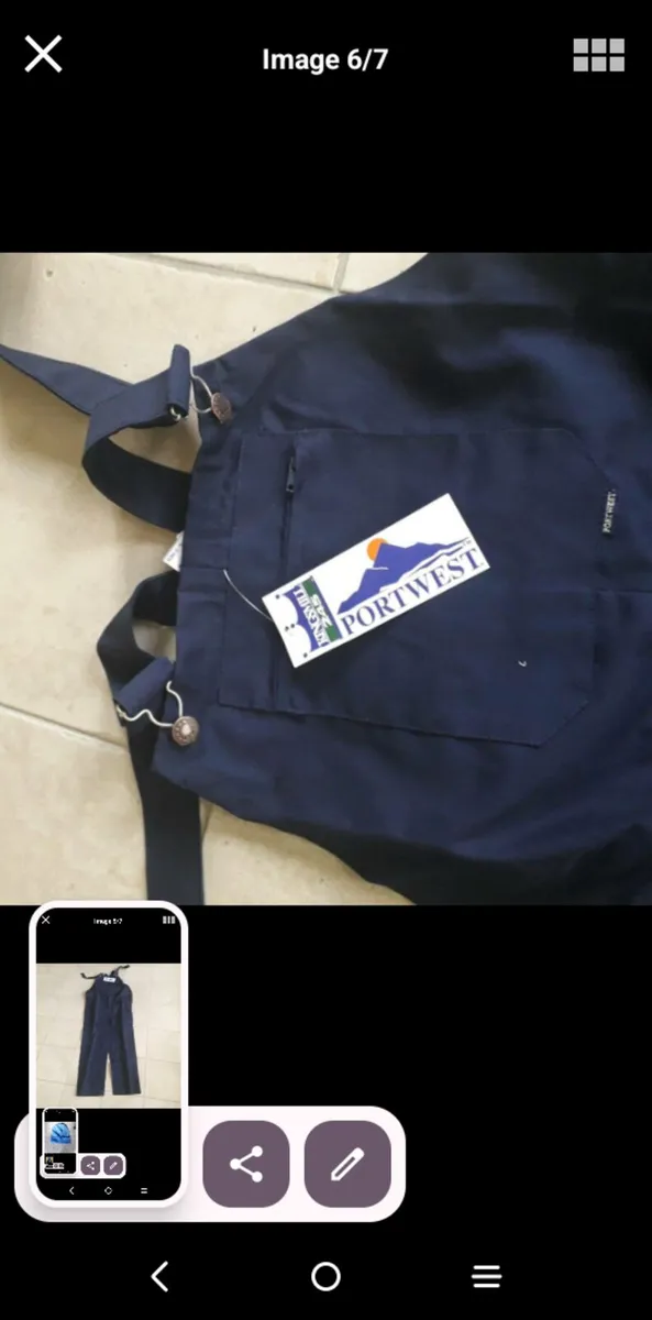 LARGE.  BIB. AND. BRACE.  OVERALLS - Image 2