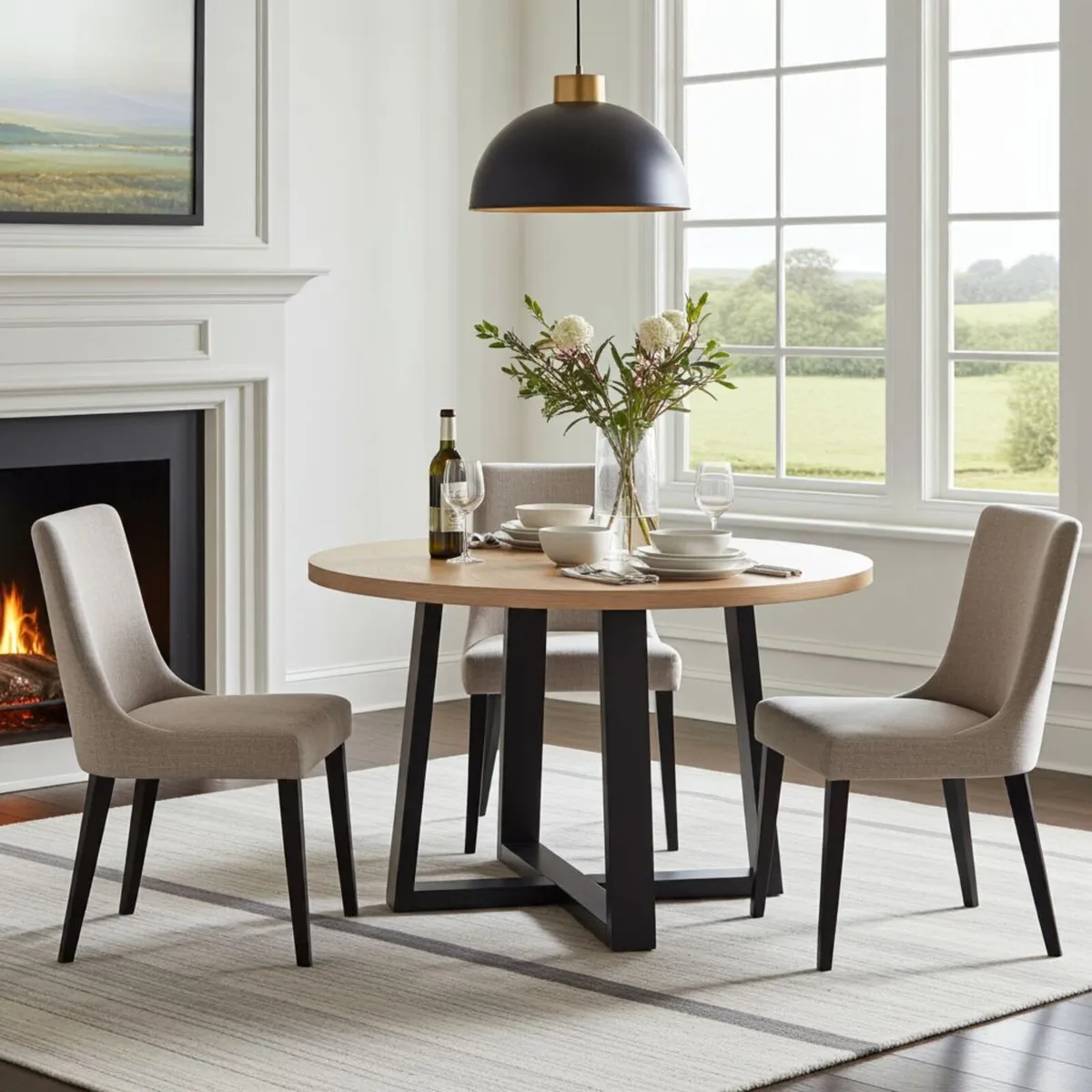 FLEXI 170 Extendable Round Dining Table Laminated - Image 4