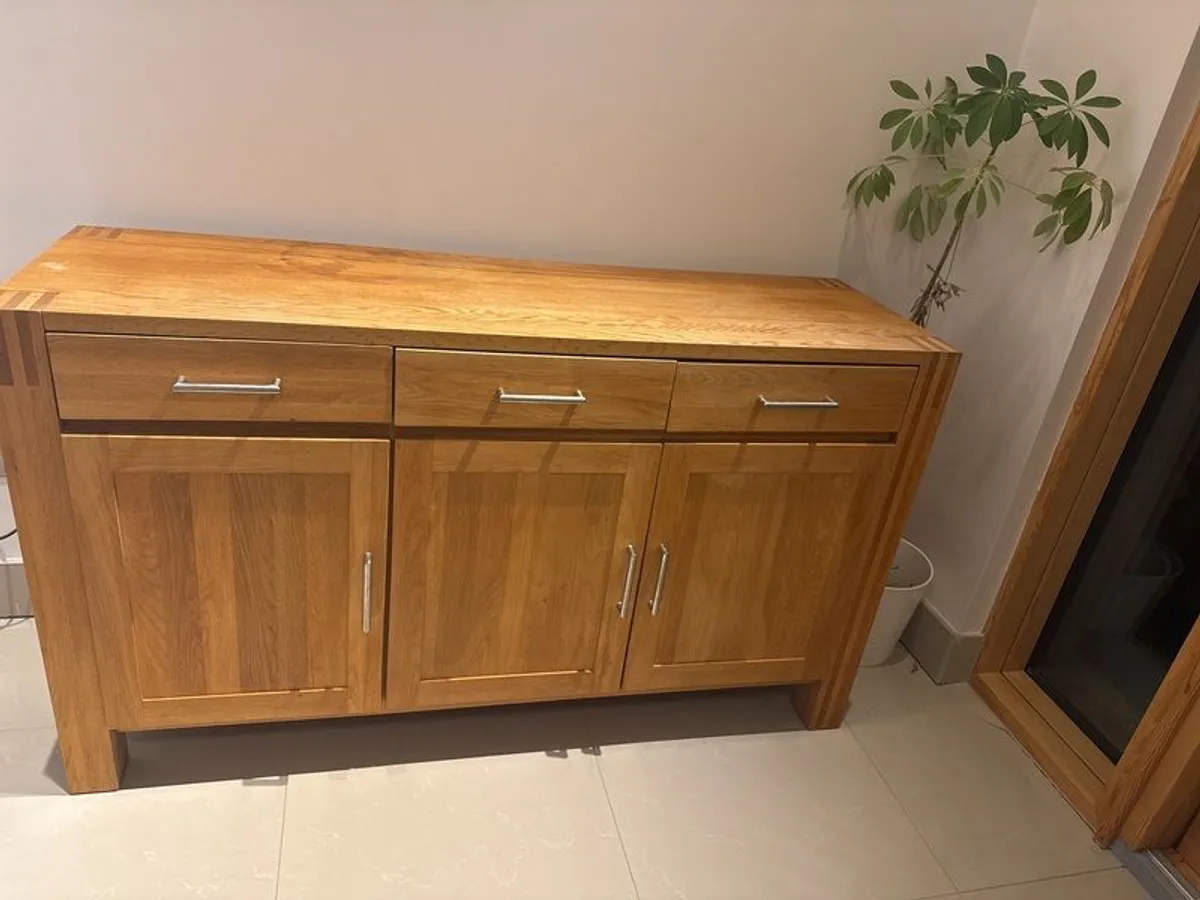 Solid Oak Side board - Image 1