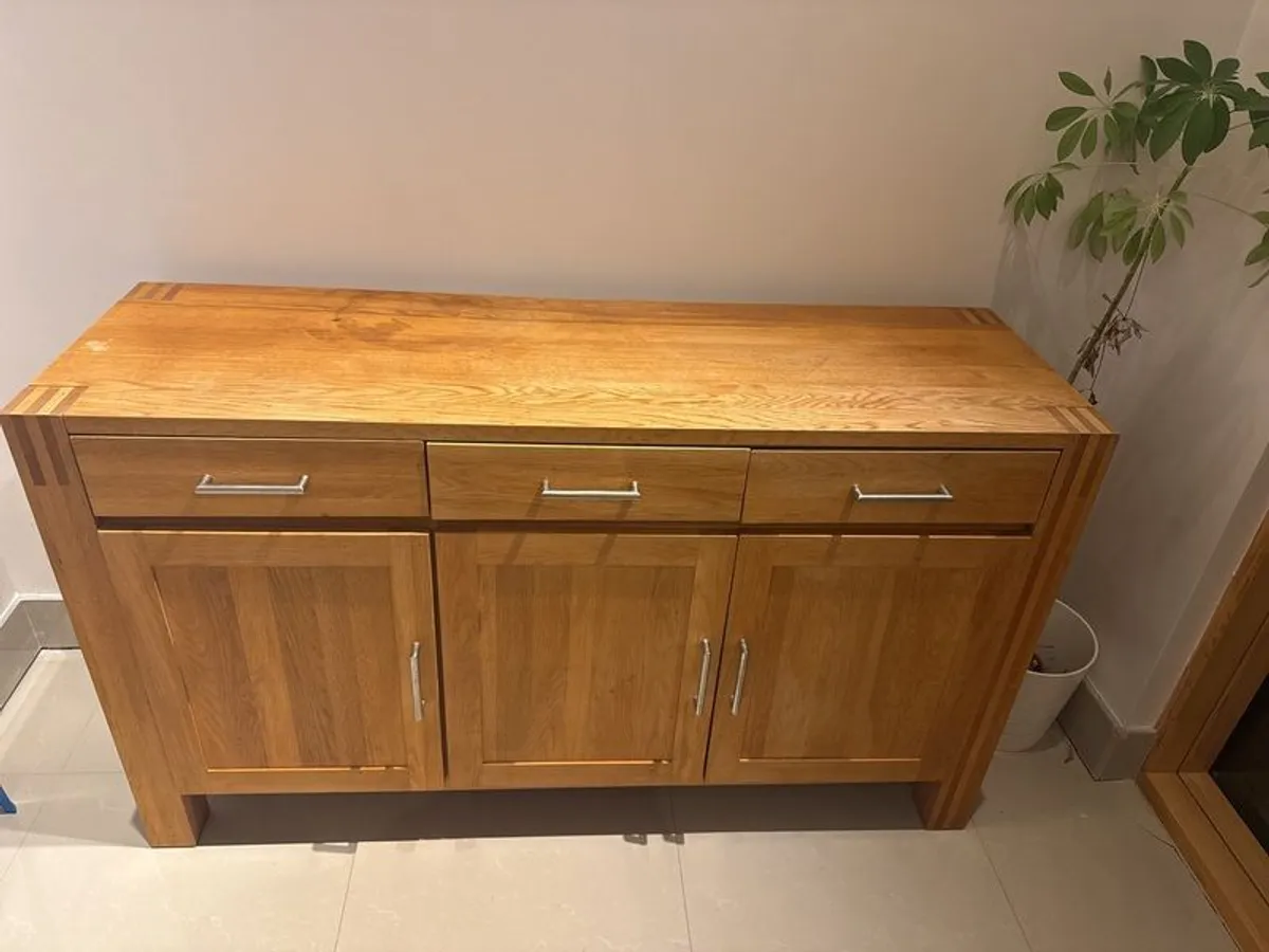 Solid Oak Side board - Image 2