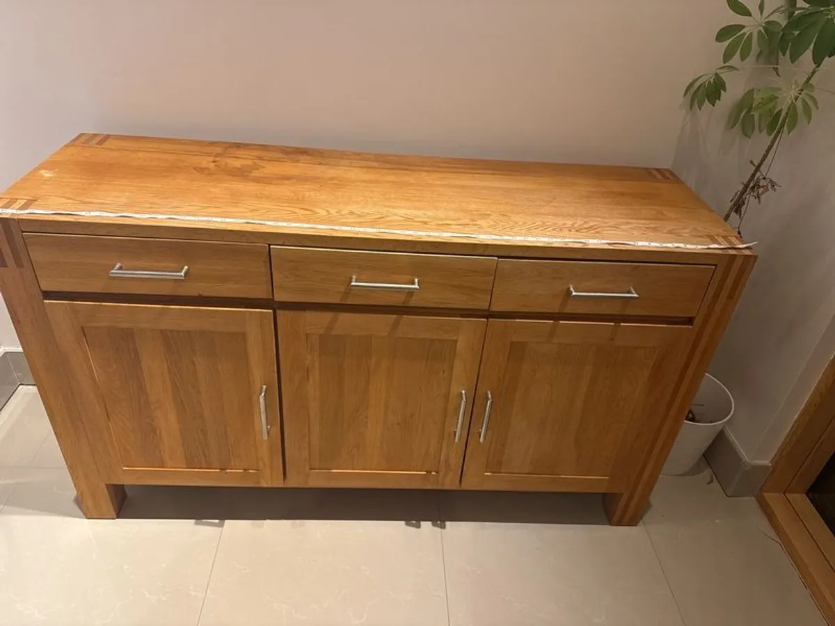 Solid Oak Side board - Image 3