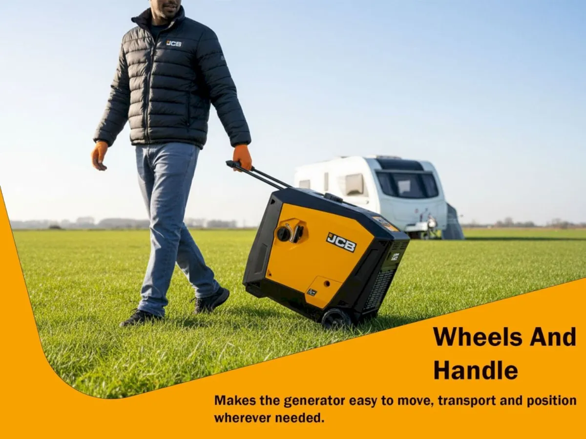 JCB 7.6k/9.5kva Portable Petrol Inverter Generator - Image 2