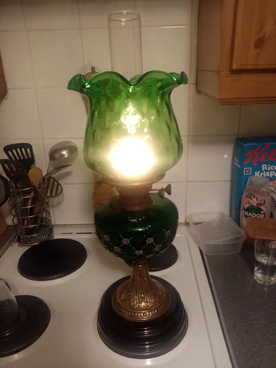 Vintage oil Lamp, Smoke Bell - Image 2