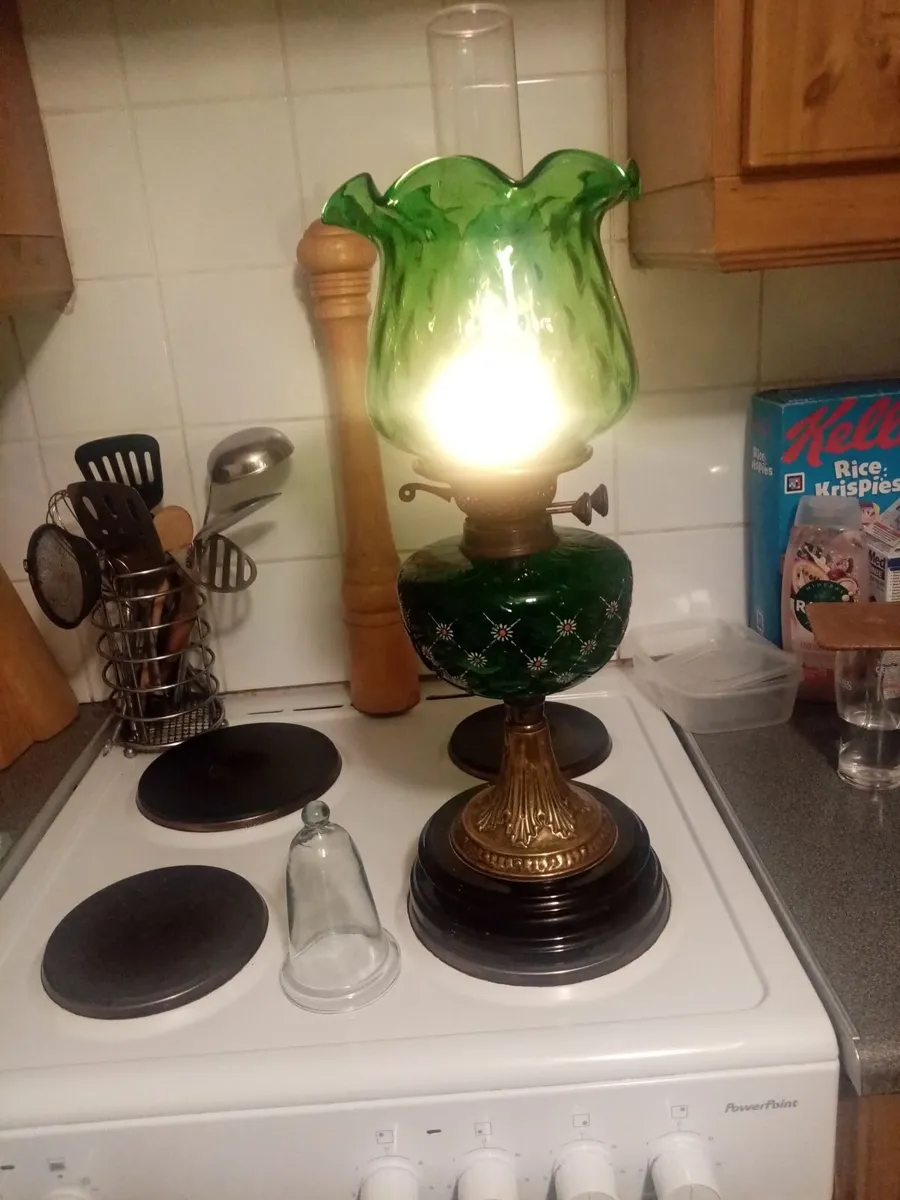 Vintage oil Lamp, Smoke Bell - Image 1