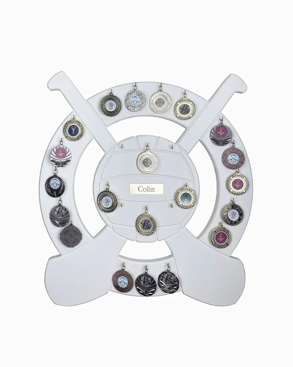 White GAA Football Hurling Camogie Medal Holder - Image 2