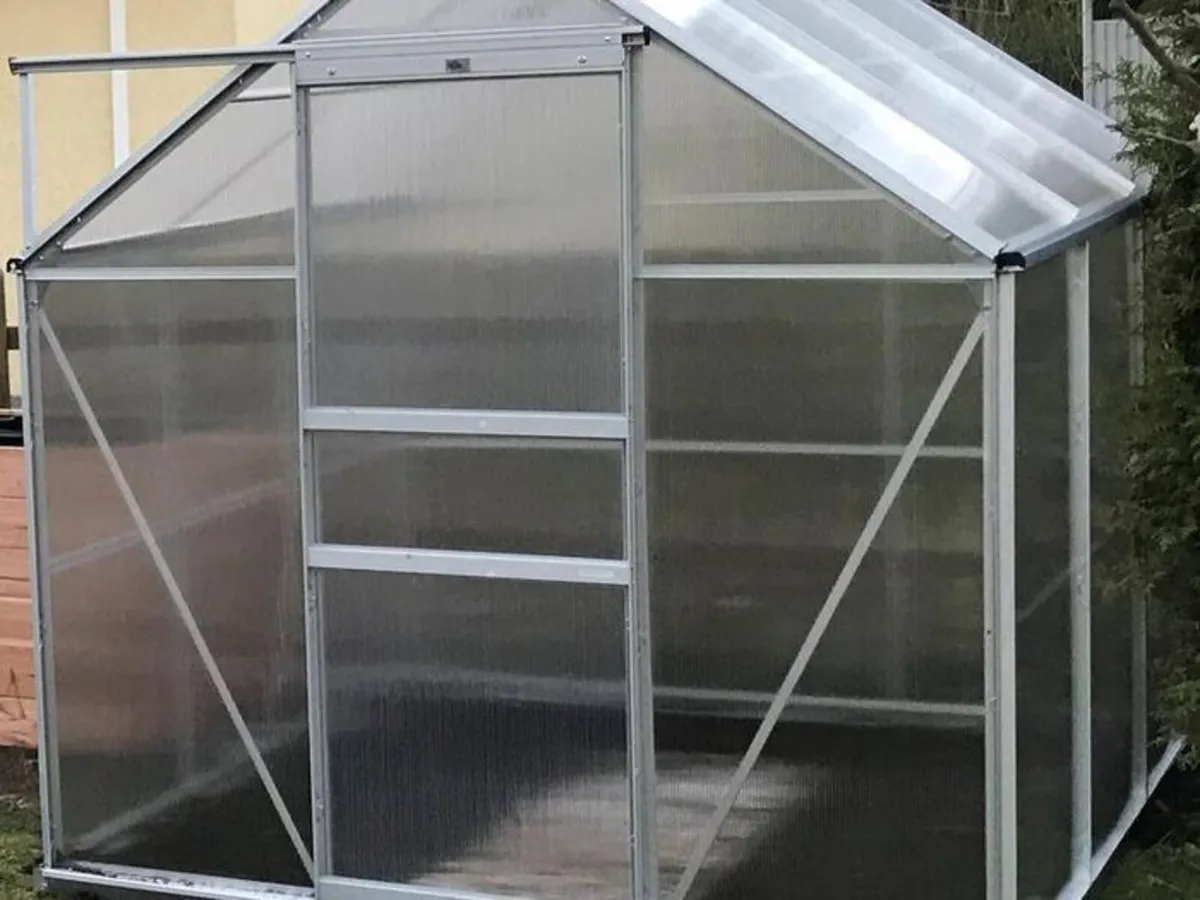 Aluminium Greenhouse 3.6m² Polycarbonate Garden Gr - Image 3