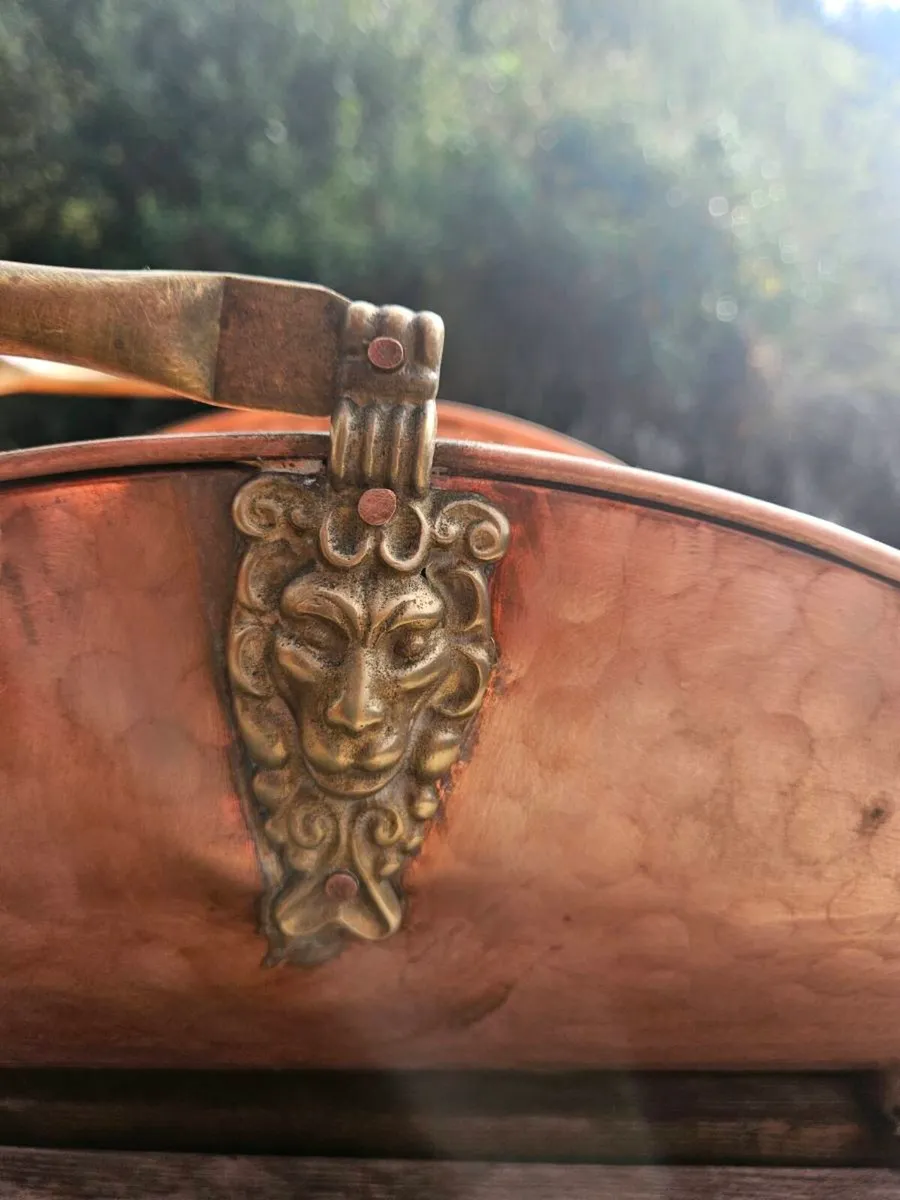Antique Copper & Brass Log Carrier - Delivered - Image 2