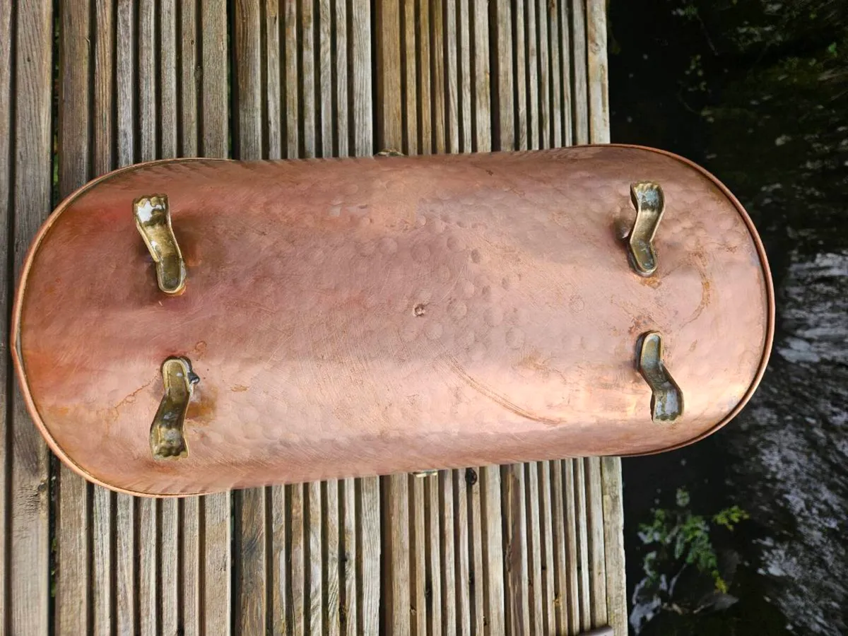 Antique Copper & Brass Log Carrier - Delivered - Image 3