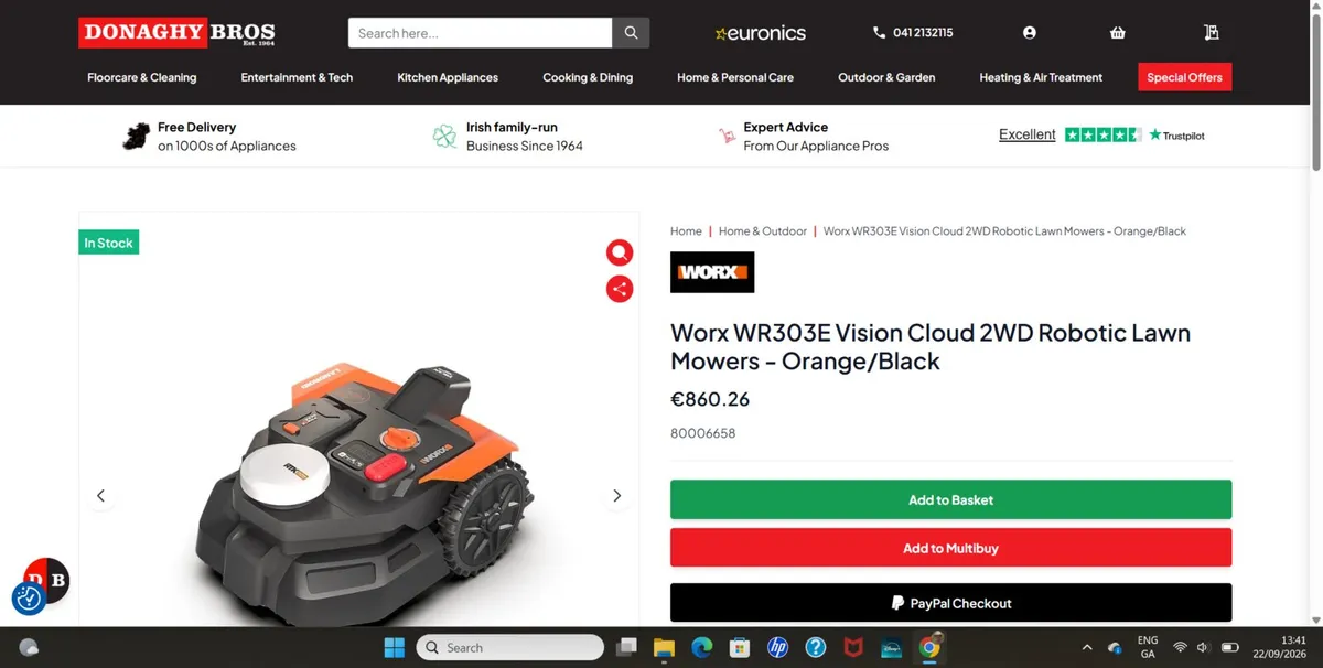 Worx landroid vision mower 300m2 - Image 1
