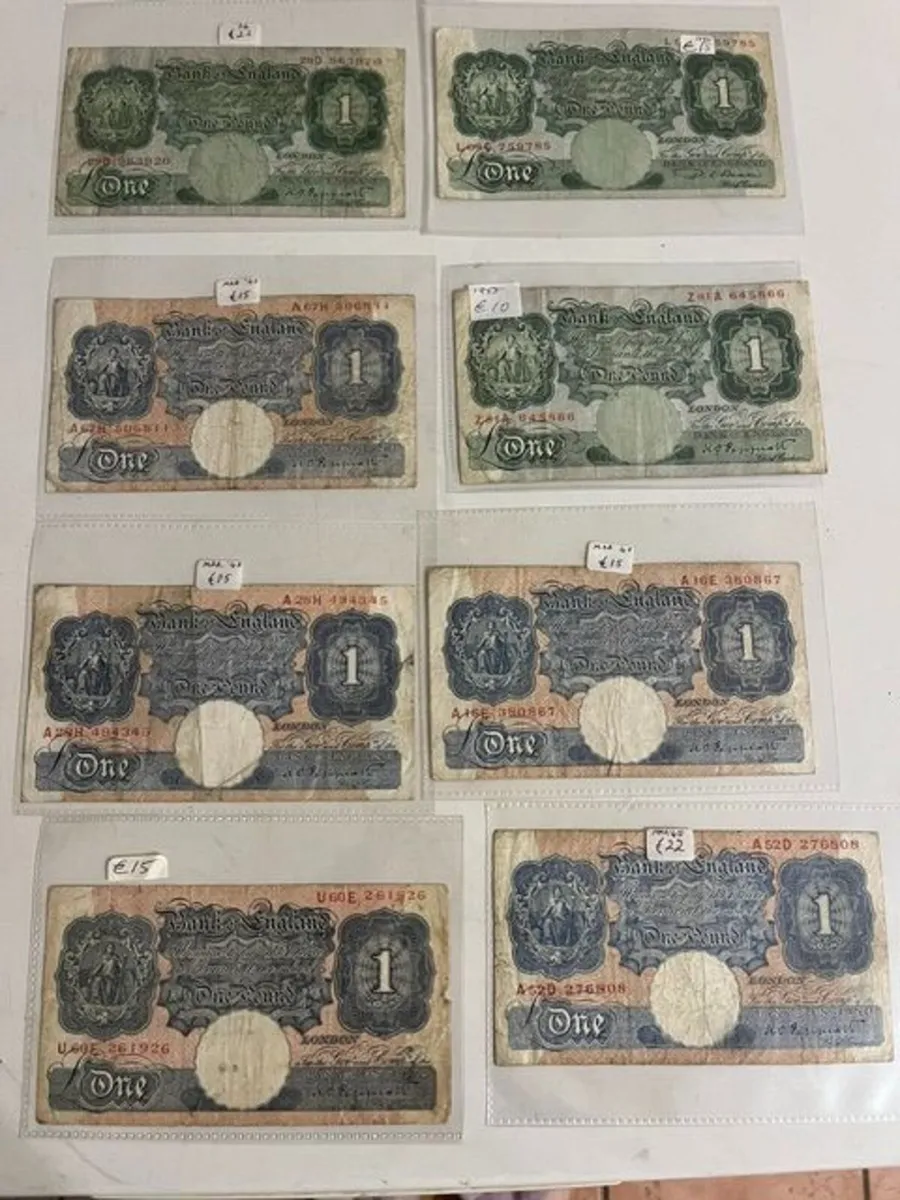 Bank of England -1 Pound Notes-Various Prices - Image 1