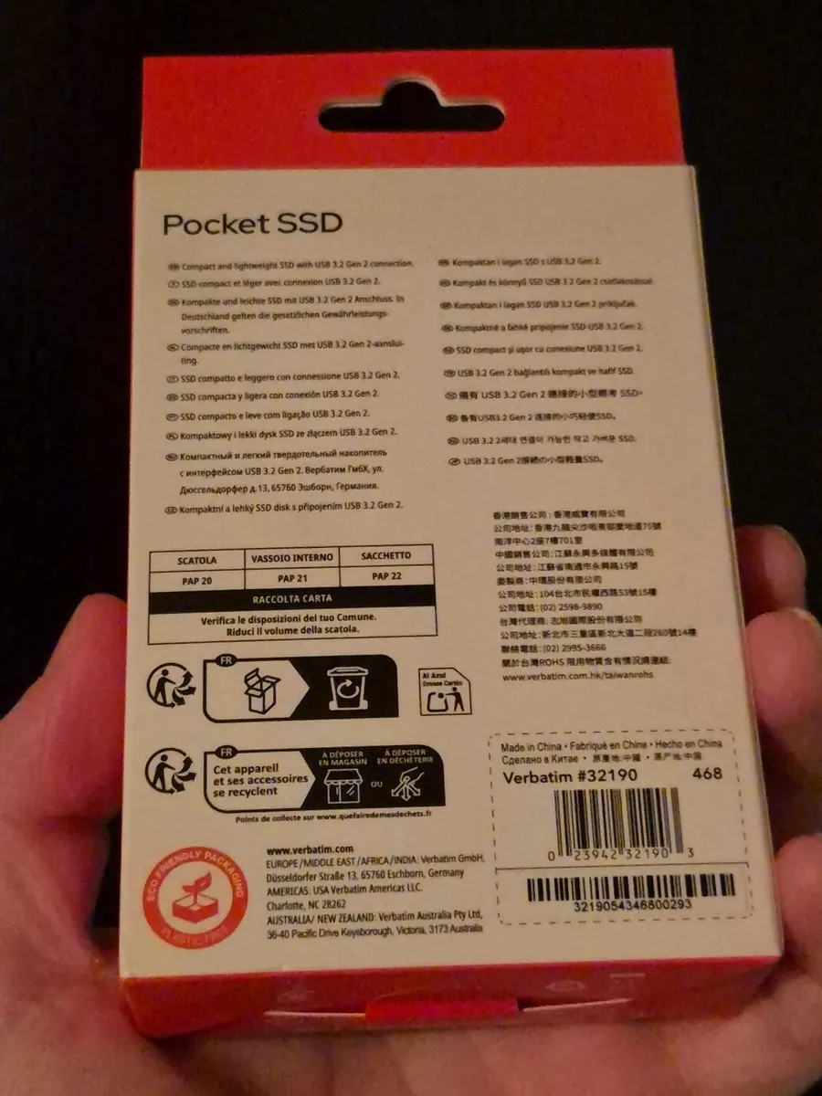 Verbatim Pocket SSD, 1TB, NEW - Image 4