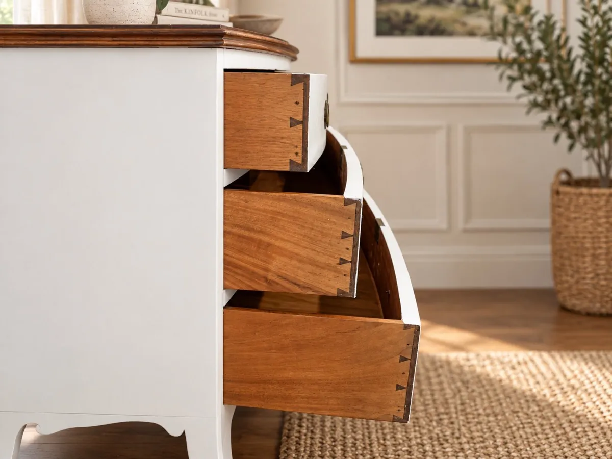 Elegant French-Style 3-Drawer Chest – Solid Wood - Image 4