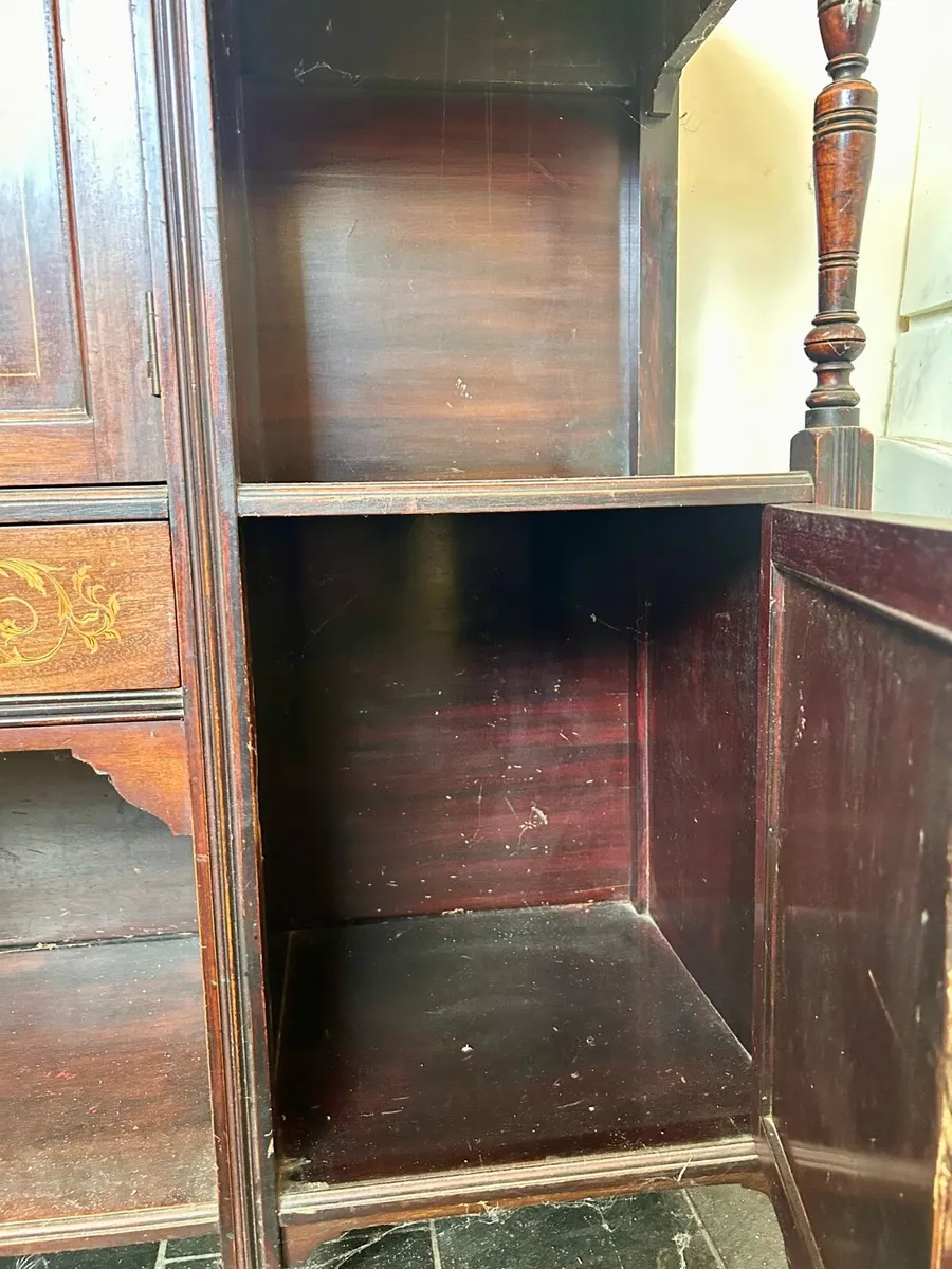 Ex Dàil Éireann Antique Inlaid Mahogany Sideboard - Image 3
