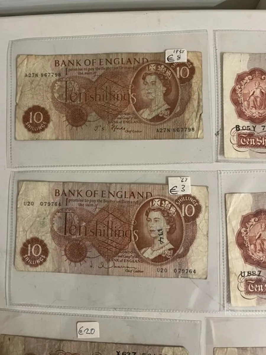Bank of England Ten Shillings Notes - Red - Image 2