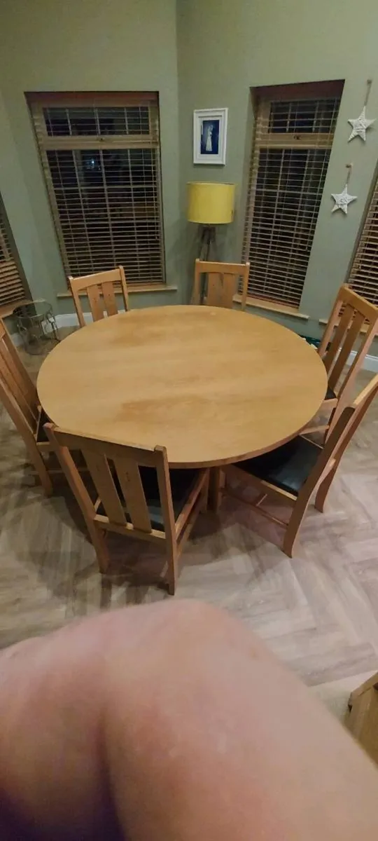 FREE Round Dining Table + 6 Chairs - Image 1