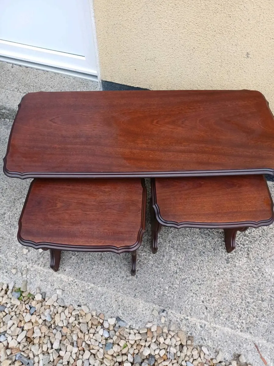Vintage Mahogany Nest of Tables - Image 4