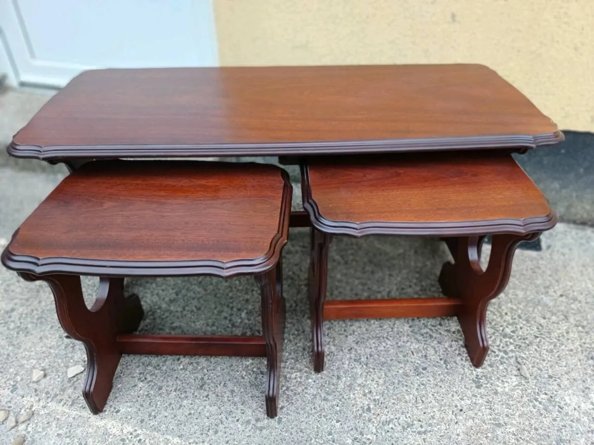 Vintage Mahogany Nest of Tables - Image 2