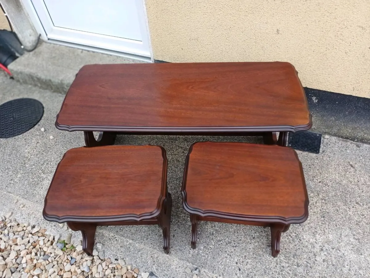 Vintage Mahogany Nest of Tables - Image 3