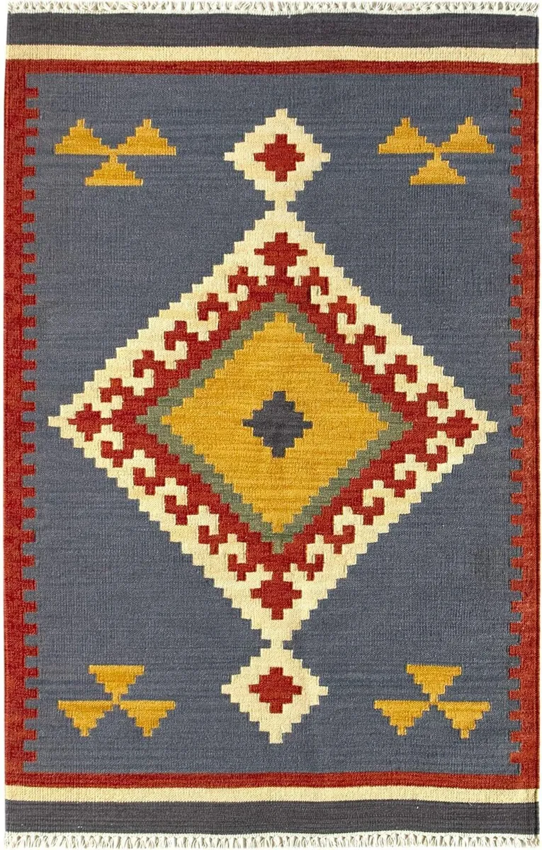 Kilim Lori Rug with Modern Design - Image 3