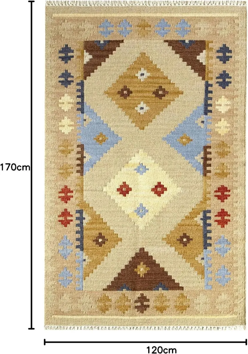 Kilim Lori Rug with Modern Design - Image 2