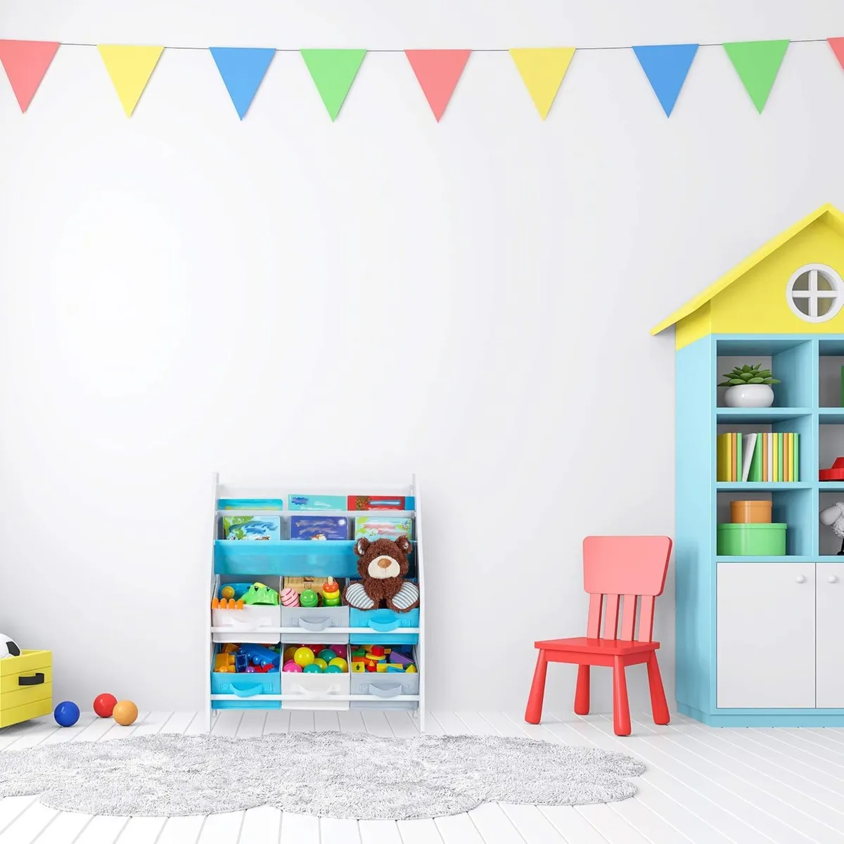 Children's Shelf Animals Motif 4 Boxes - Image 2