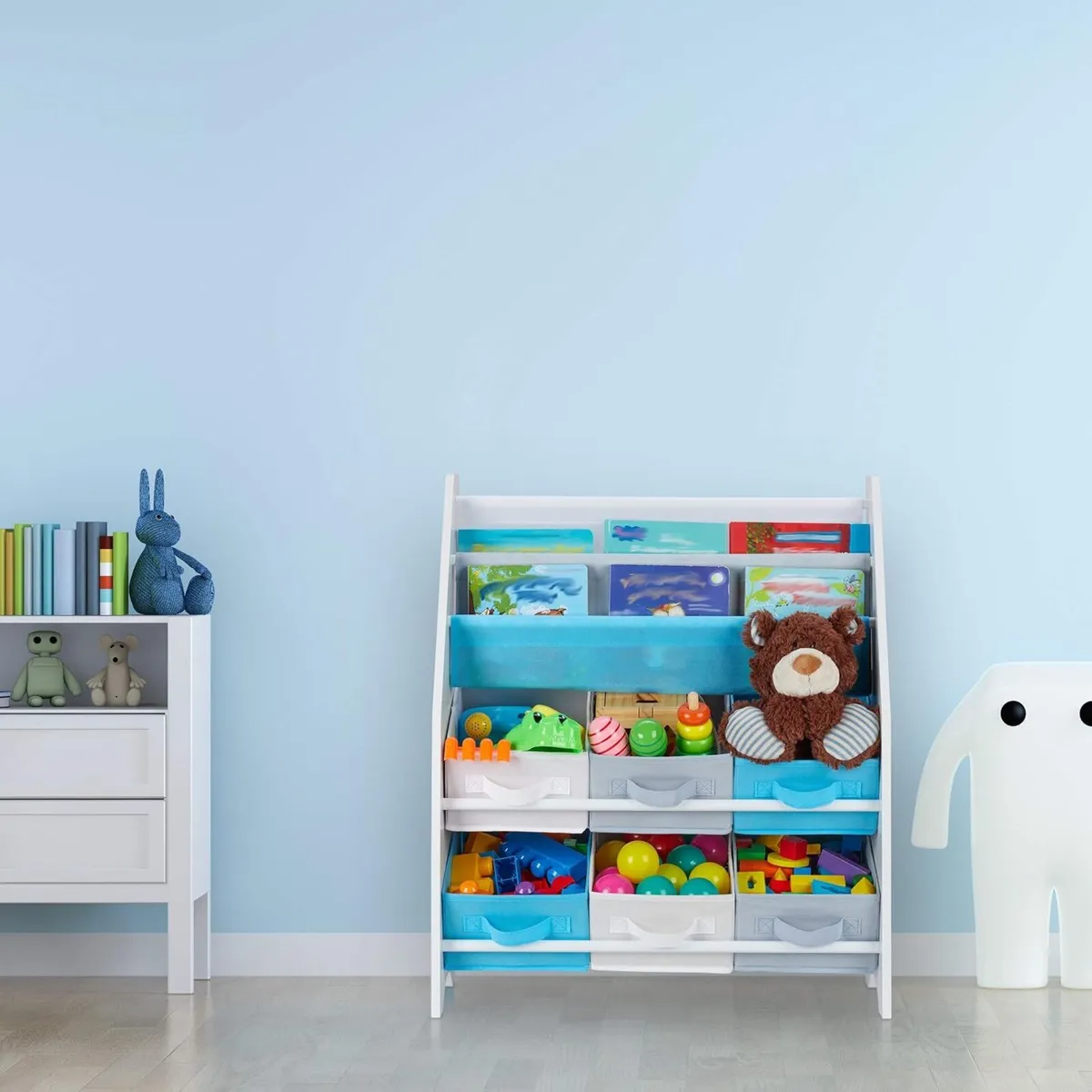 Children's Shelf Animals Motif 4 Boxes - Image 3