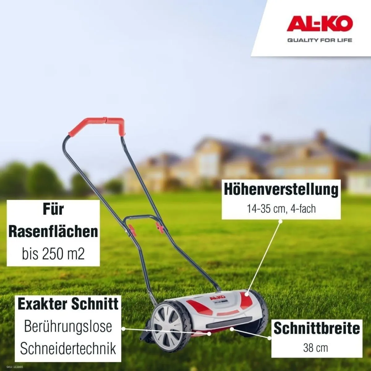 Razor Cut 38.1 Hm Comfort Manual Cylinder Lawn - Image 2