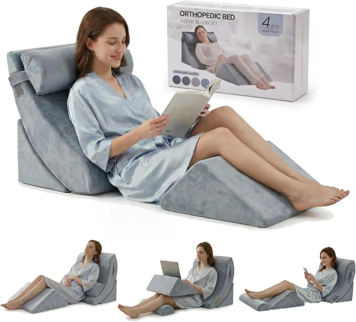 4pcs Orthopaedic Bed Wedge Pillow Set Post Surgery - Image 1