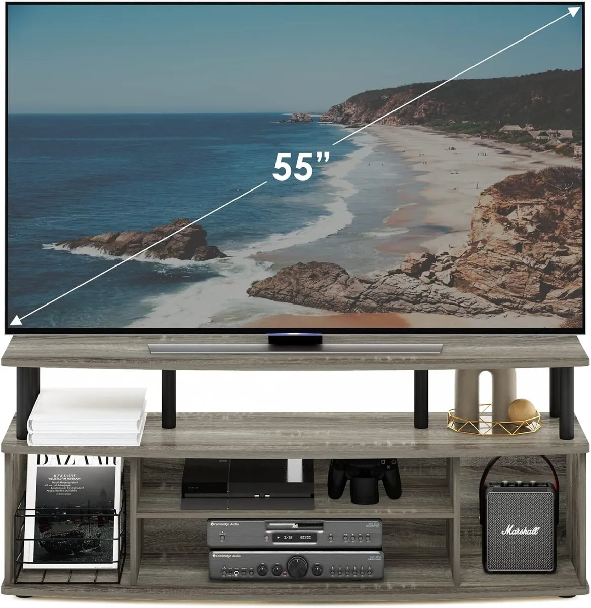 TV Stand Large Entertainment Centre Console for Up - Image 4